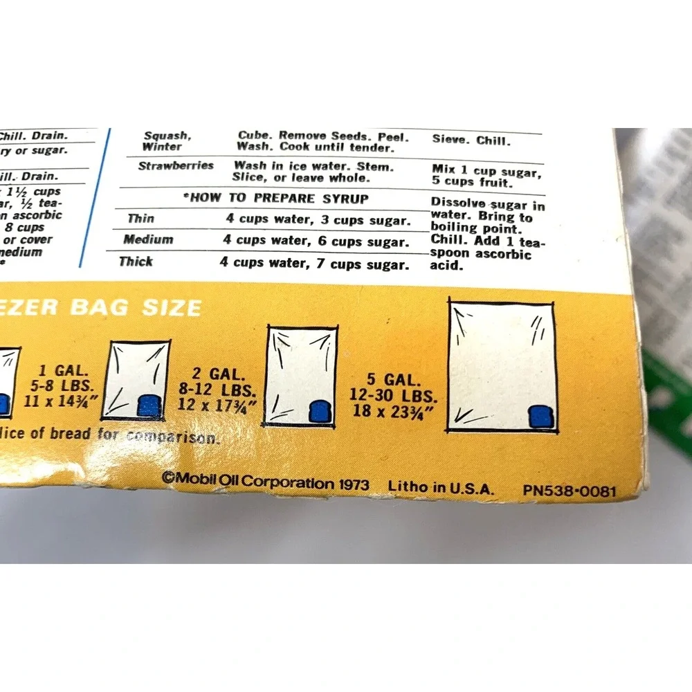 Kordite Freezer Bags Food Storage Vintage‎ 1973 Open Pkgs USA made